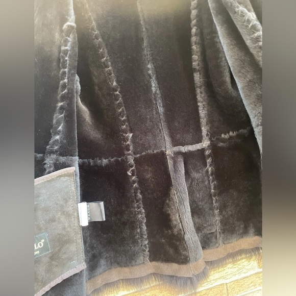 Genuine Di Bello Collezione Lambskin Shearling Fur Coat 42 (US8) Made in Italy - Picture 14 of 16